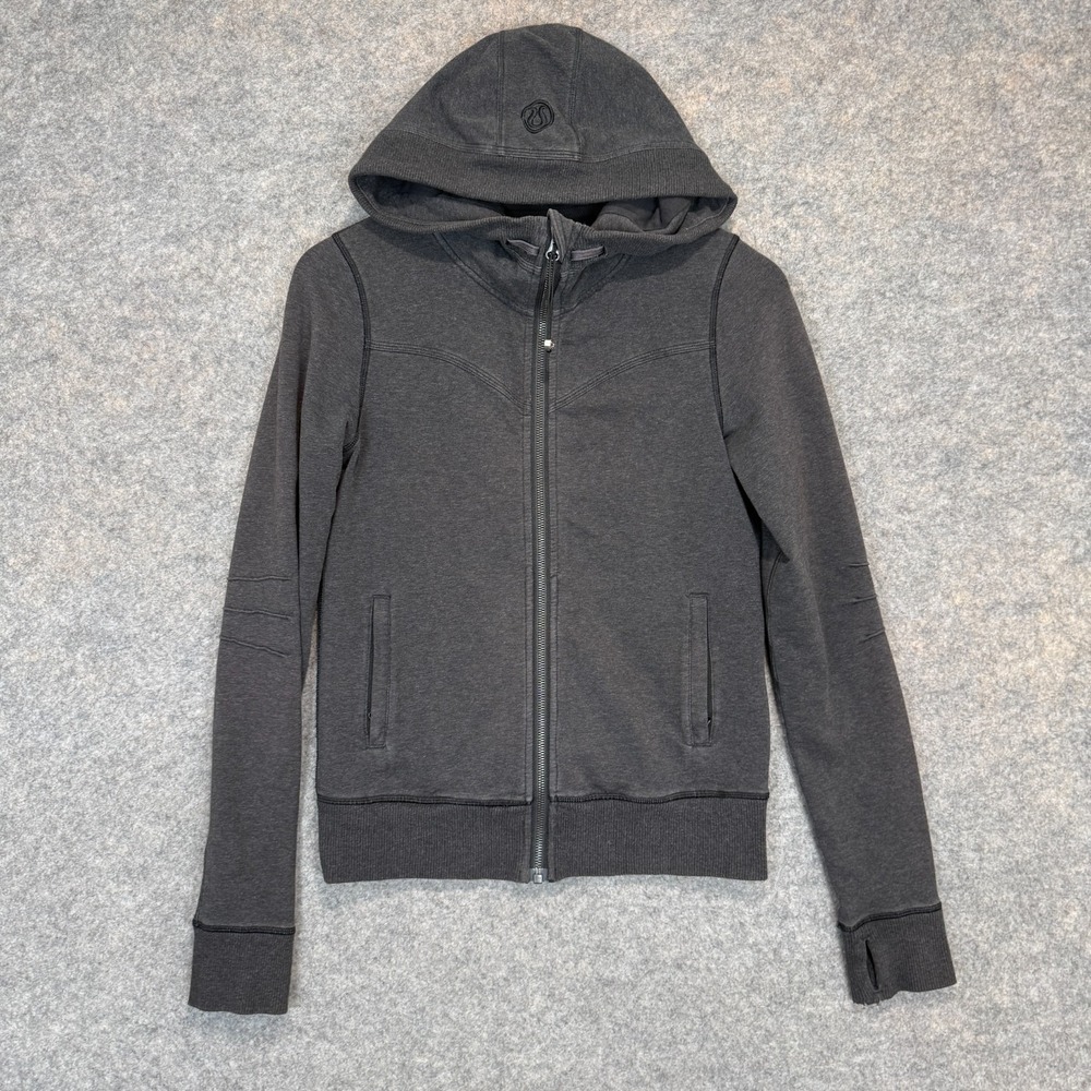 Lululemon Hoodie Sweatshirt Jacket Womens Small Medium Full Zip Gym Run Train